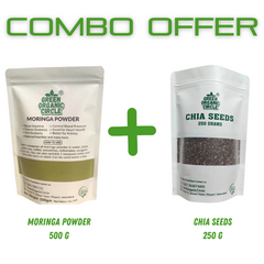 Moringa Powder 500 gram Chia seeds 250 gram (COMBO)