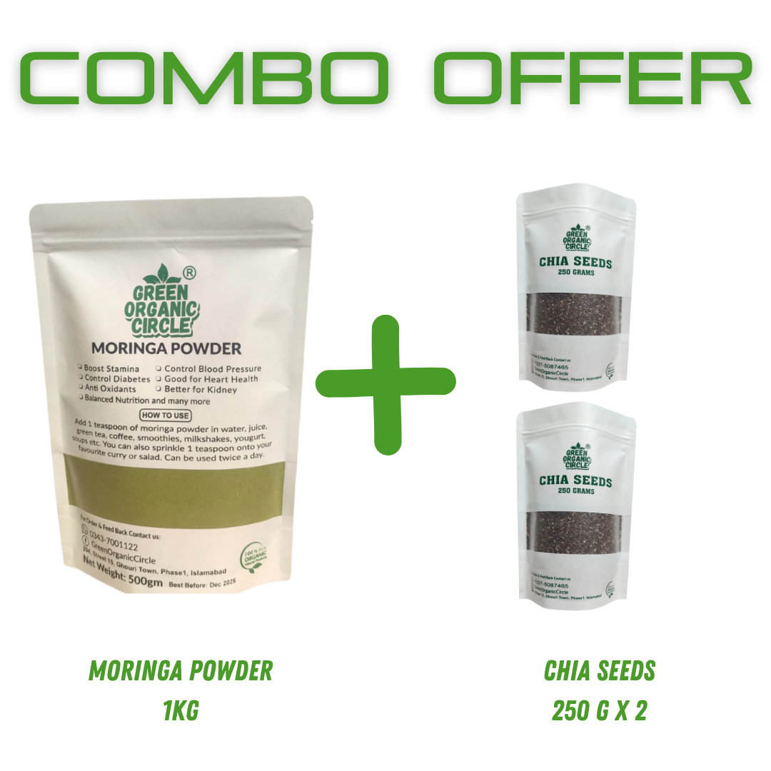 Moringa Powder 1 kg Chia seeds 500g (Combo)
