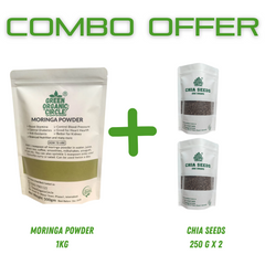 Moringa Powder 1 kg Chia seeds 500g (Combo)